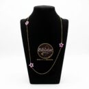 Fio Com Pingente de Três Estrelas Rosas